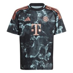 adidas Bayern Munich Away Shirt 2024 2025 Juniors Black