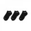 Nike Everyday No-Show Socks (3 Pairs) Black/White