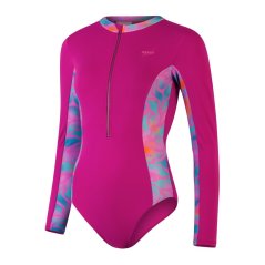 Speedo Long Sleeve Swimsuit Womens Purple/Orange