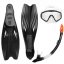 Gul Snorkel Mask and Fin Set for Adults Black