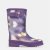 Gelert Kids Marble Waterproof Rubber Sole Wellingtons Purple