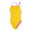 Speedo Training Solid Vback Swimsuit Womens Yellow/Pink