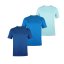Donnay 3 Pack T Shirts Mens Teal/Turq/DkBlu