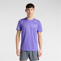 New Balance Men's Short Sleeve Performance Gym Top Electric Purple