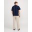 Jack and Jones Resort Linen Blend Short Sleeve Shirt Navy Blazer