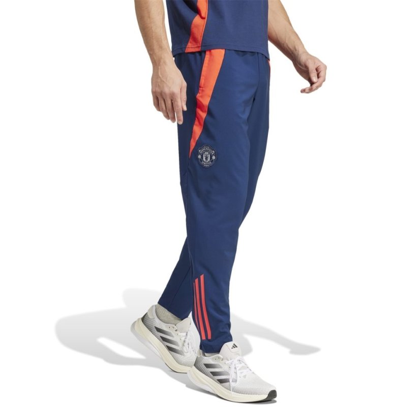 adidas Mufc Pre Pnt Tracksuit Bottom Mens Indigo/Brt Red