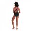 Speedo Women's Boom Logo Splice Muscleback Swimsuit Black Blk/Ele Pink