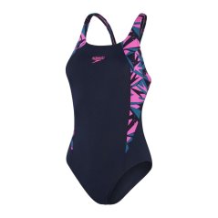 Speedo HyperBoom Splice Muscleback Swimsuit Womens Pink/Green