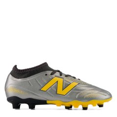 New Balance Unisex Kids' Tekela .3 Firm Ground Football Boots Grey/Orange