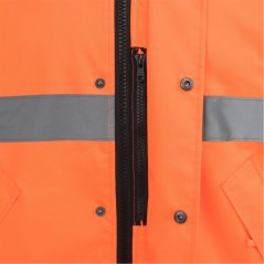 Dunlop Men's Waterproof Reflective Long Sleeve Hi-Vis Jacket Orange