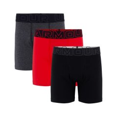 Under Armour 3pk Cotton Boxers Junior Boys Blk/Red/Grey