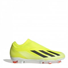 adidas X Crazyfast League Laceless Firm Ground Football Boots Yellow/Blk/Wht