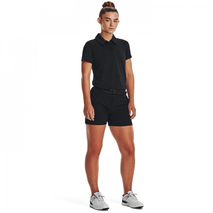 Under Armour Playoff Short Sleeve Polo Womens Black/Jet Grey