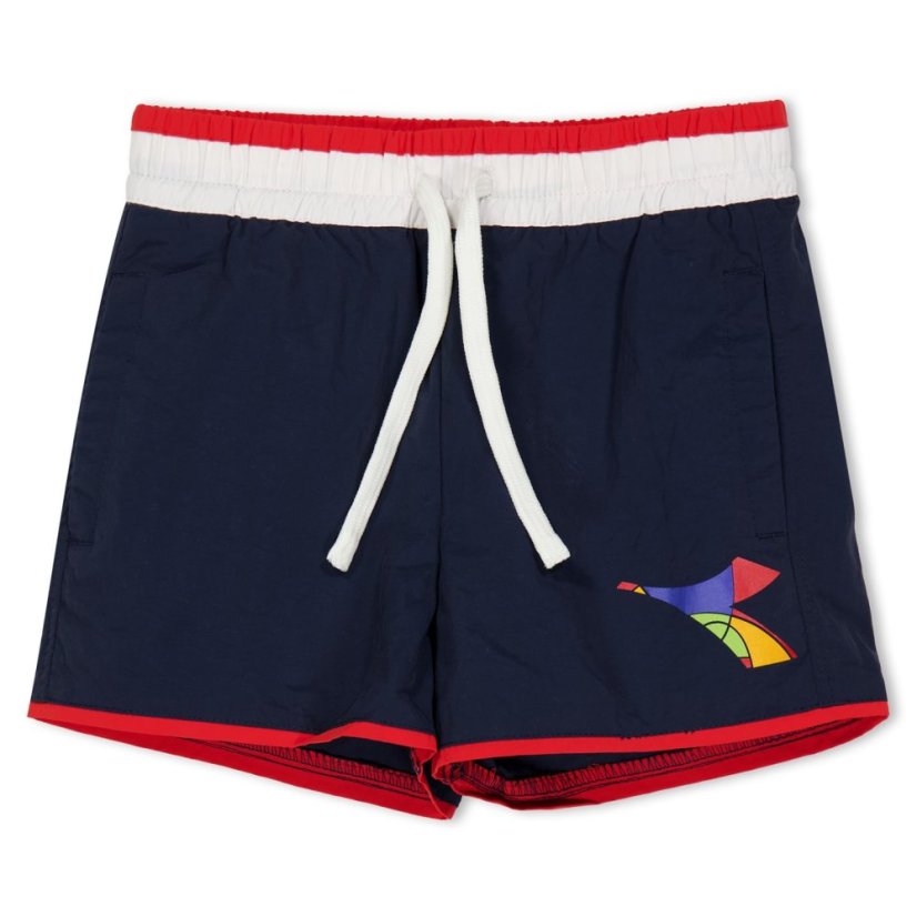 Diadora Unisex Kids' Ju.Beach Short Swim Shorts Blue Frieze