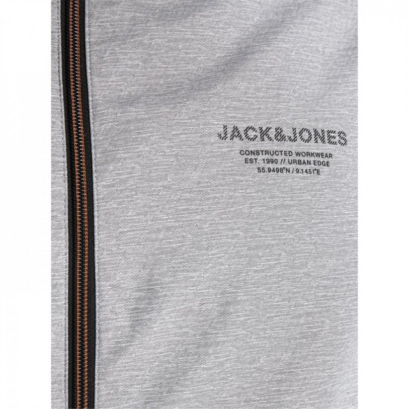 Jack and Jones Seam Hooded Jacket Mens Light Grey