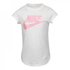 Nike HBR Short Sleeve T-Shirt Infant Girls White/Pink