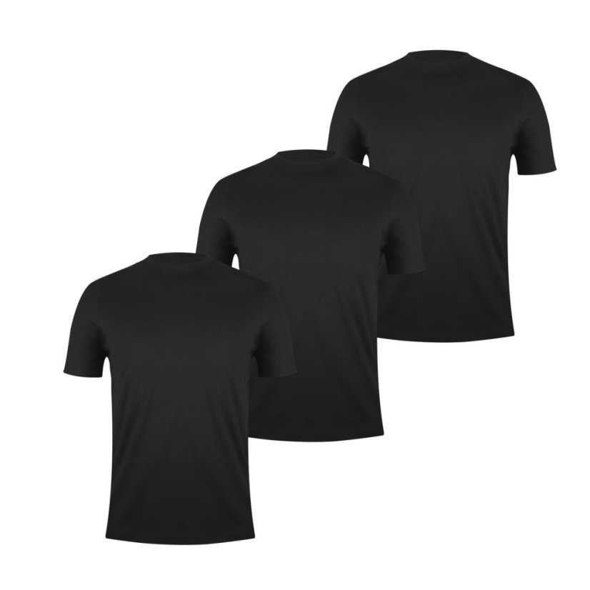 Donnay 3 Pack T Shirts Mens Black