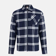 SoulCal Men's Soul Check Tailored Fit Overshirt Navy