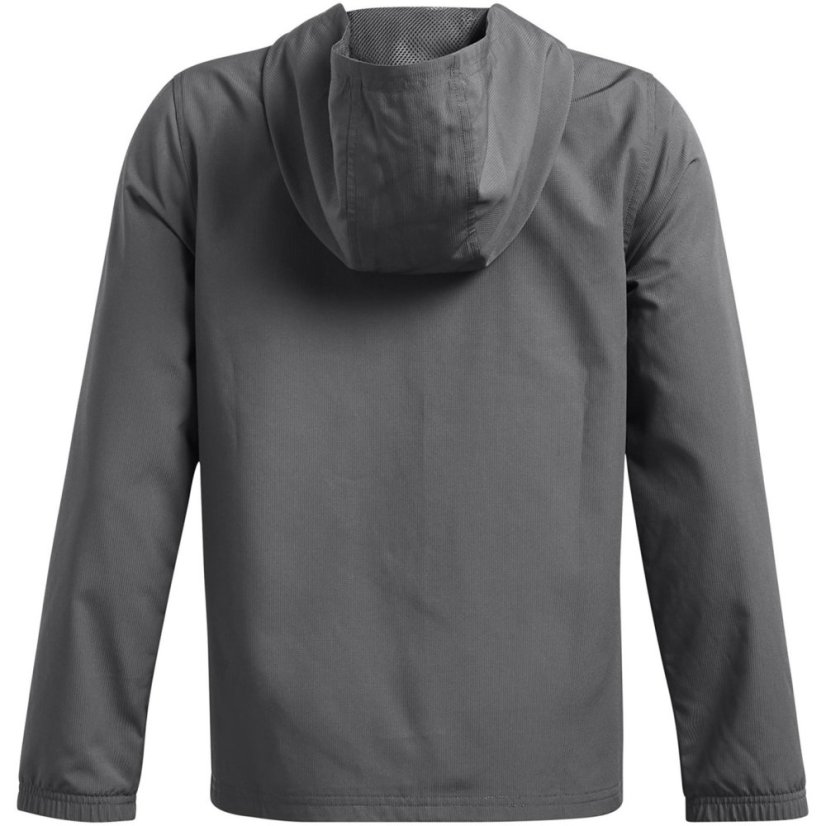 Under Armour Kids' Sportstyle Water and Wind Resistant Hooded Long Sleeve Performance Training Jacket Castlerock