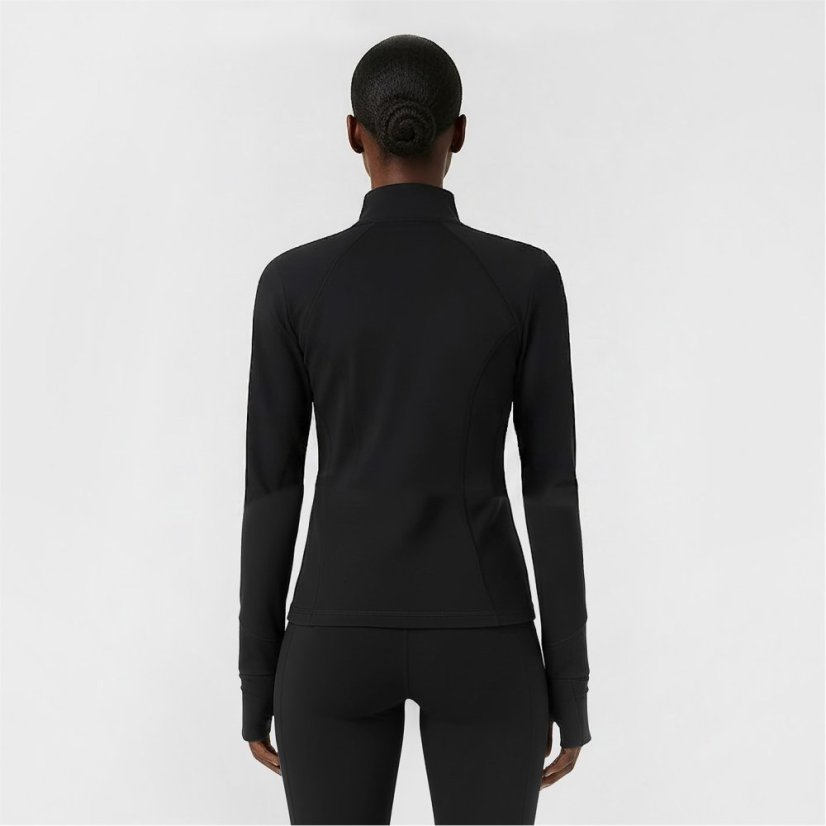 USA Pro Women's Core Fitness Long Sleeve Slim Fit Performance Training Jacket Black