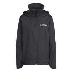 adidas Women's Multi Essentials Hooded Long Sleeve Waterproof Jacket Black
