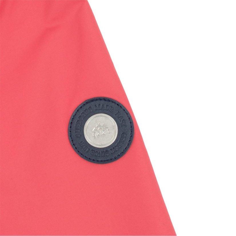 Gelert Kids' Coast Waterproof Windproof Hooded Long Sleeve Waterproof Jacket Claret Red