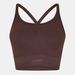 USA Pro UP Seamless Adjustable Sports Bra Espresso