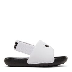 Nike Kawa Baby/Toddler Slides White/Black