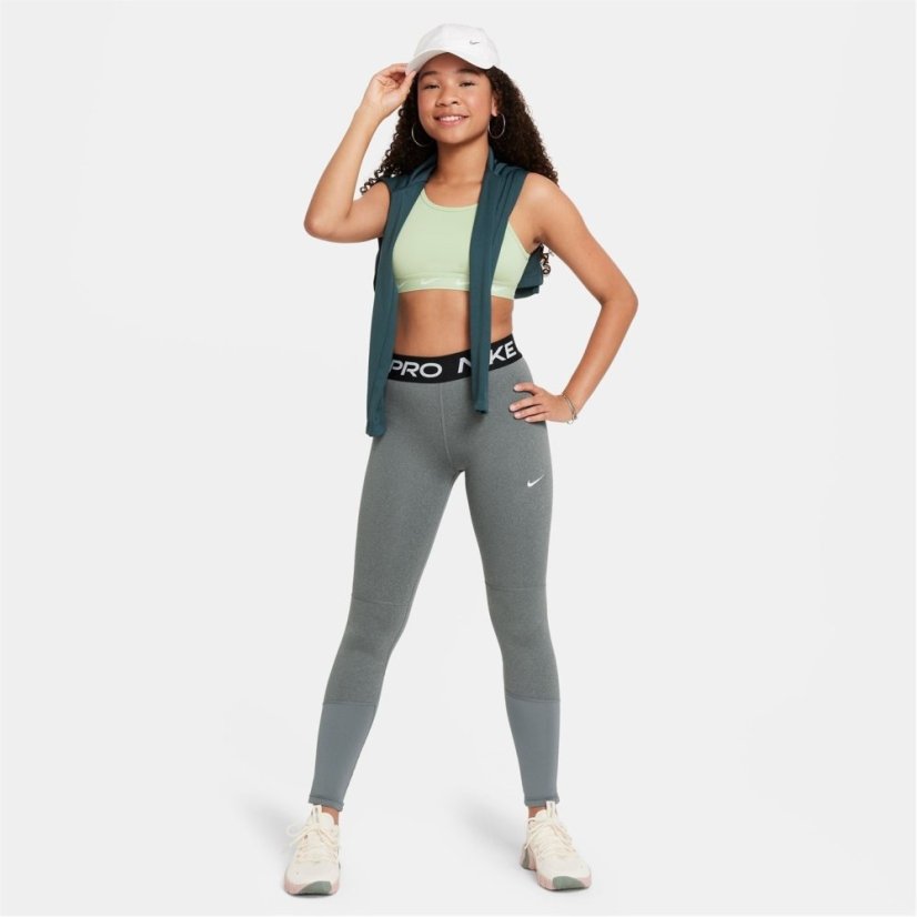Nike Pro Girls Tights Carbon Heather
