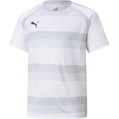 Puma Puma Teamvision Jersey Jr T-Shirt Unisex Kids Wht-GlcrGry-Blk