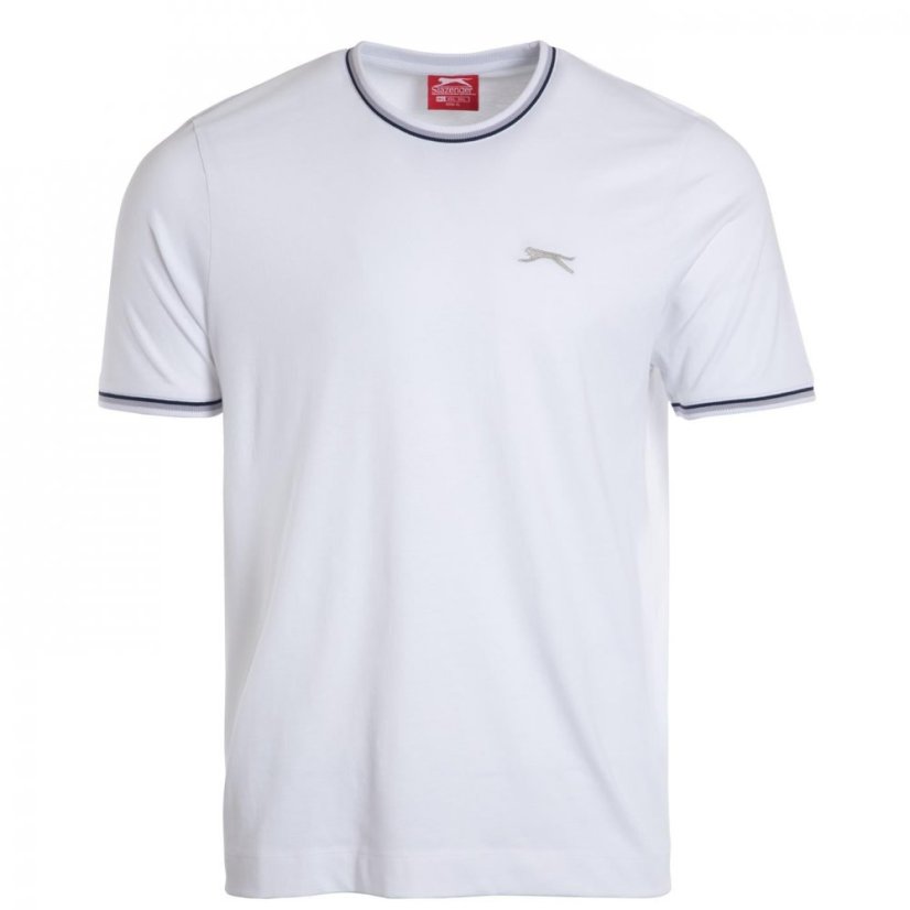 Slazenger Tipped T Shirt Mens White