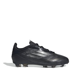 adidas F50 Pro Childrens Firm Ground Football Boots Black/Silver