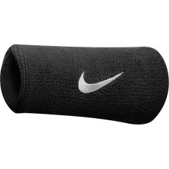 Nike Men's Swoosh Doublewide Wristbands Black/White