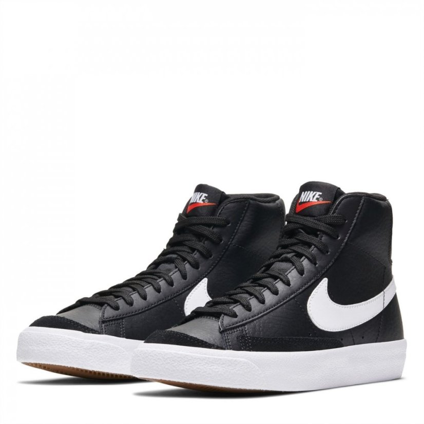 Nike Blazer Mid '77 Big Kids' Shoes Black/White