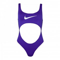 Nike Swimming Animal Tape Cut Out Swimsuit Indigo Burst