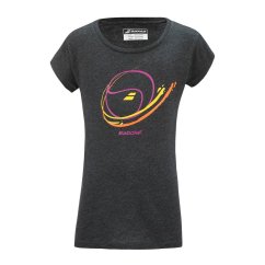 Babolat Kids' Short-Sleeve Performance T-Shirt Black Hthr