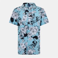 Bench Men's Short-Sleeve Patterned Shirt Sky