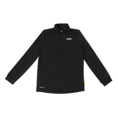 Slazenger Golf Pullover Zip Top Juniors Black