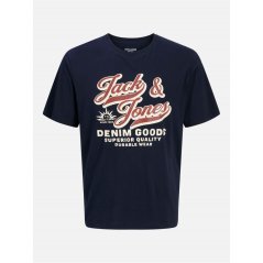 Jack and Jones Jack Colour Logo T-Shirt Plus Size Mens Sky Captain