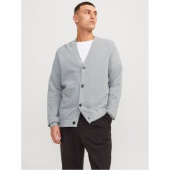 Jack and Jones Knitted Cardigan Mens Light Grey Mel