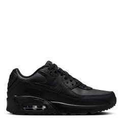 Nike Air Max 90 Little/Big Kids' Shoes Triple Black