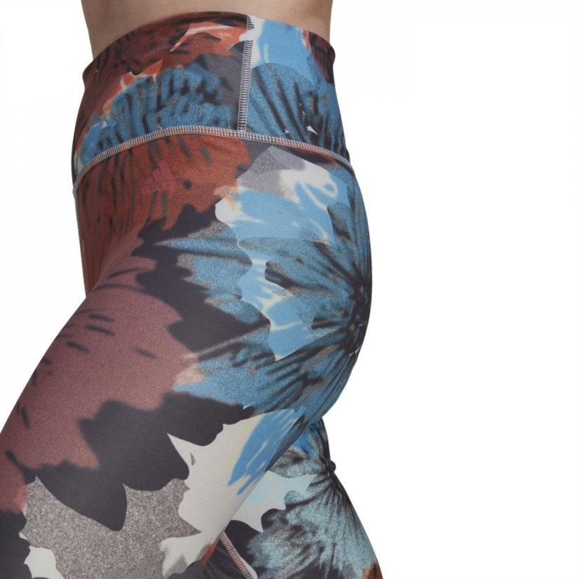 adidas Training Essentials Printed Gym Legging Womens Greone/Red