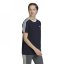 adidas 3 Stripe T-Shirt Navy/White - Veľkosť: XS (4-6)