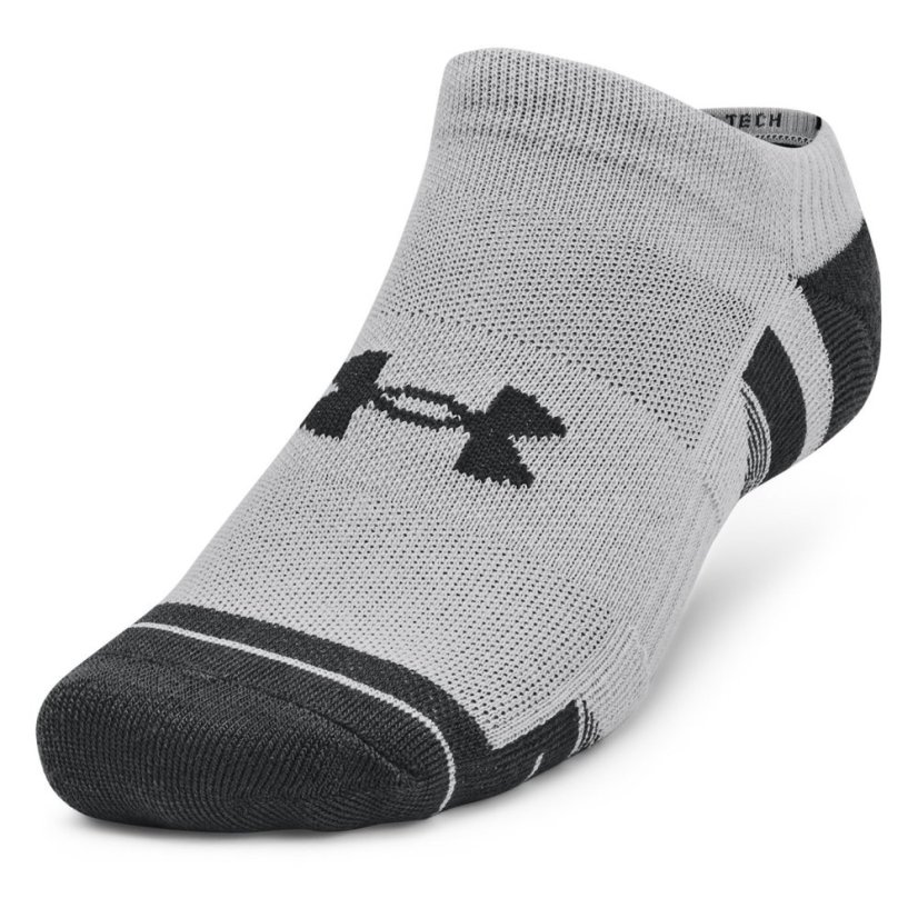 Under Armour UA Performance Tech 3-Pack No Show Socks Unisex Blk/Gry/Wht
