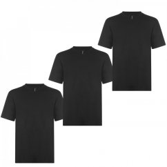 Donnay Three Pack V Neck pánske tričko Black