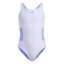 adidas Three Stripe Swimsuit Junior Girls Violet/Cobalt