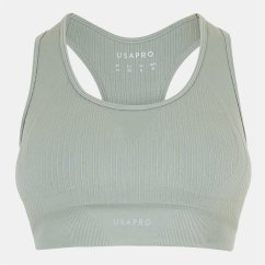 USA Pro UP Seamless Crop Sports Bra Sage