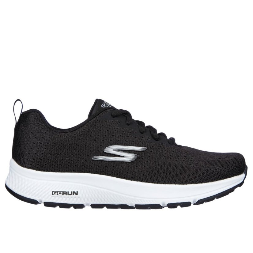 Skechers Engineered Mesh Lace Up Road Running Shoes Womens Black/Wht