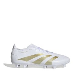 adidas Predator 24 League Firm Ground Boots White/Gold/Bge