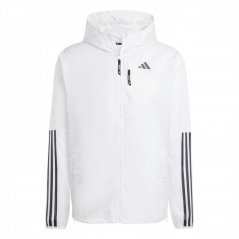 adidas Own The Run 3-Stripes Jacket Mens White/Black